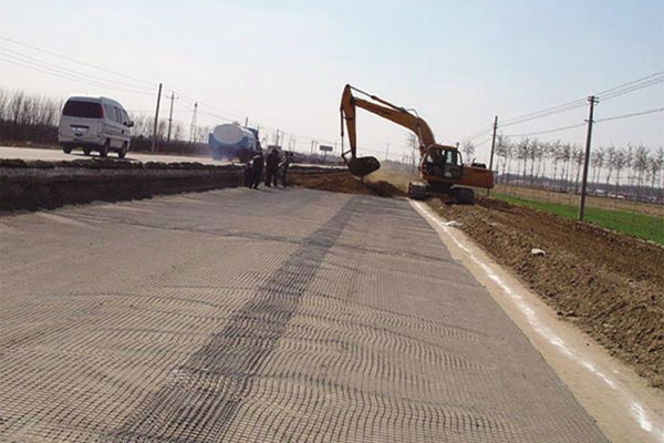 Construction site of Biaxial Plastic Geogrid