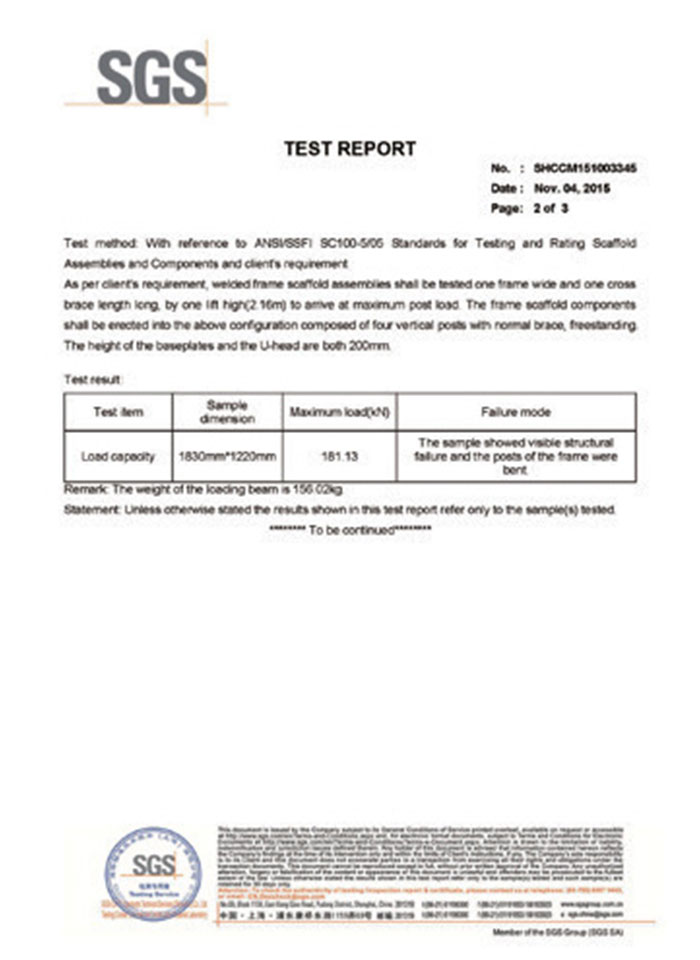 SGS Test Report